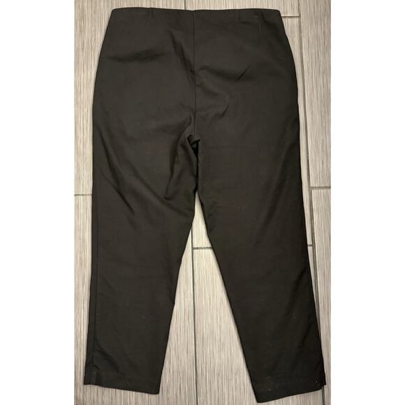 J Jill Black Essential Cotton Stretch Pull On Pants Size 16 Classic Minimalist - Picture 4 of 5